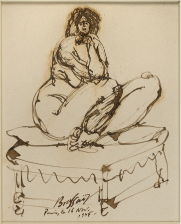 Une femme nue dessinée par Brassaï